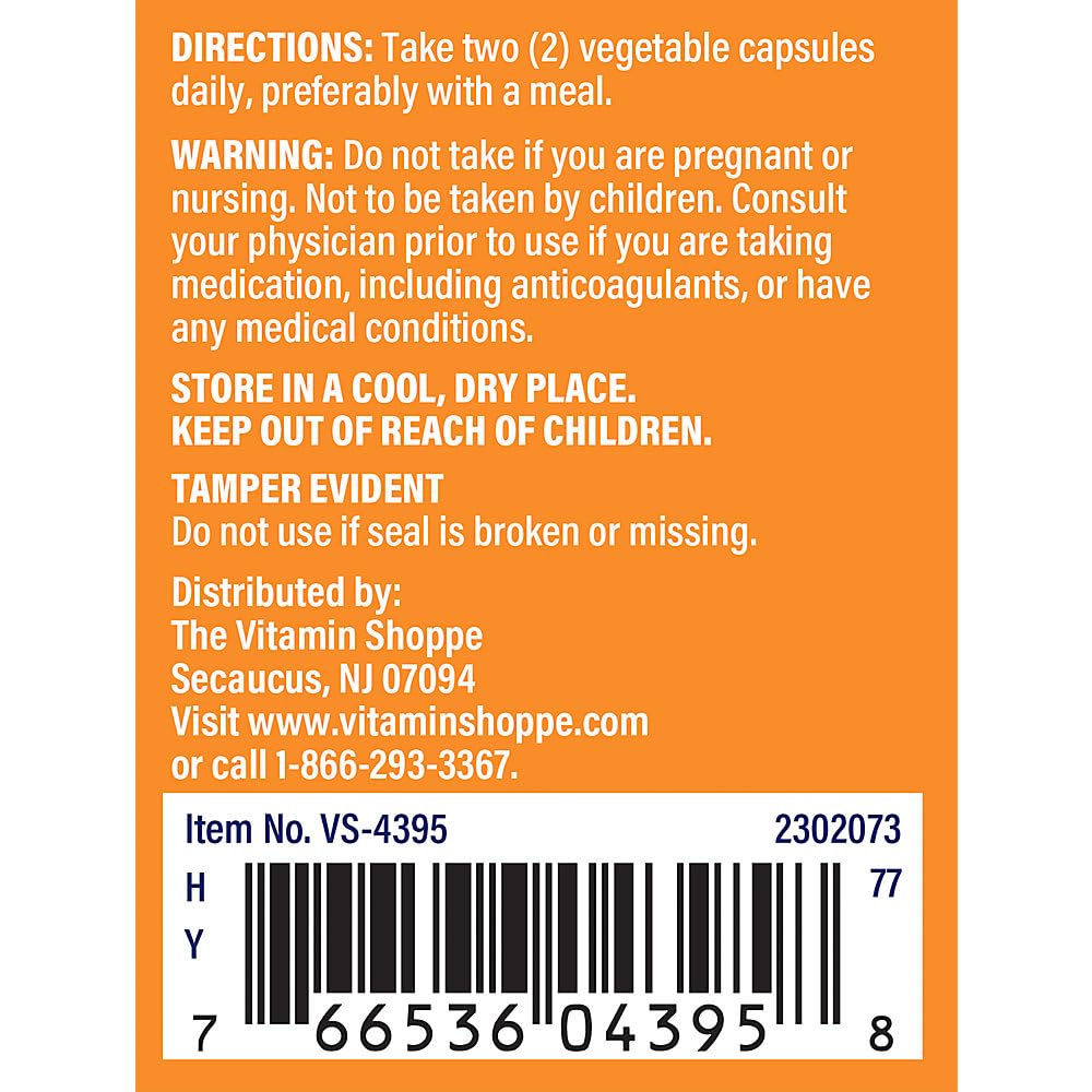 The Vitamin Shoppe Nattokinase Plus Antioxidant Support for Cardiovascular (60 Vegetable Capsules)