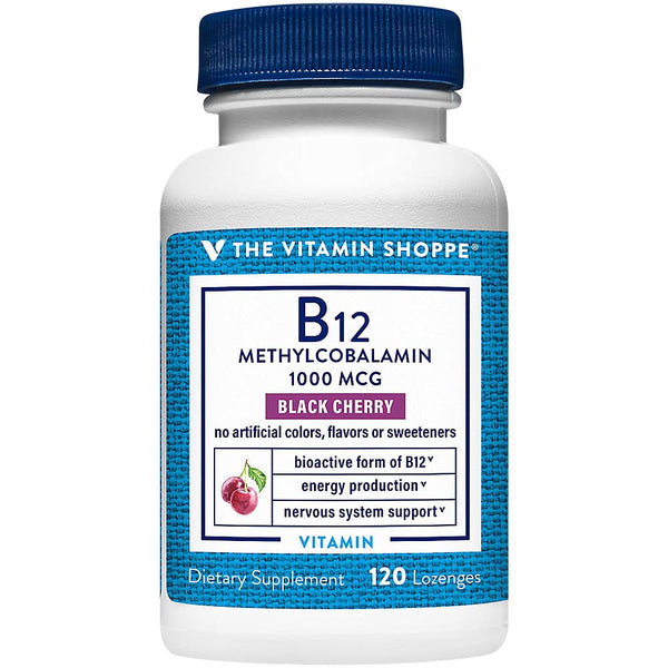The Vitamin Shoppe Vitamin B12 1,000MCG - Energy Production, Nervous System & Red Blood Cell Support, Daily B Vitamin