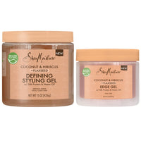Thumbnail for SheaMoisture Brand, Hair Styling Gel with Coconut and Hibiscus for Thick, Curly Hair (15 oz), Includes Flaxseed Anti Frizz Edge Control (3.5 oz), Shea Moisture Curly Hair Products