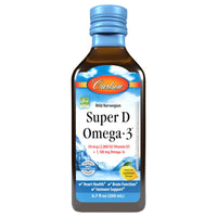 Thumbnail for Carlson - Super D Omega-3, Wild Caught Norwegian Arctic Cod Oil, 2000 IU (50 mcg) Vitamin D3, 1100 mg Omega-3s, Sustainably Sourced Nordic Fish Oil Liquid, Lemon, 200 mL (6.7 Fl Oz)