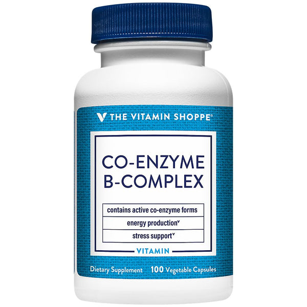 The Vitamin Shoppe Co-Enzyme B-Complex - Activated B Vitamins | Energy & Stress Support | 100 Vegetable Capsules | Methylated Forms