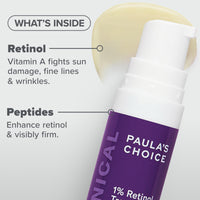 Thumbnail for Paula's Choice CLINICAL 1% Retinol Treatment Cream with Peptides, Vitamin C & Licorice Extract, Anti-Aging & Wrinkles, Travel Size. PACKAGING MAY VARY.