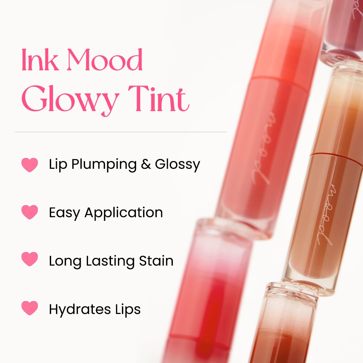 Peripera Ink Mood Glowy Tint | Lip-Plumping, Naturally Moisturizing, Lightweight, Glow-Boosting, Long-Lasting, Comfortable, Non-Sticky, No White Film (05 CHERRY SO WHAT)