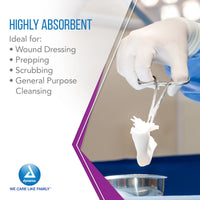 Thumbnail for Dynarex Non-Woven Sponges, Sterile, Gauze Sponges, Highly-Absorbent and with Less Linting, 4