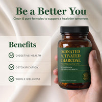 Thumbnail for Global Healing Center - Ozonated Activated Charcoal Powder - Advanced Digestive Detox that Adsorbs Internal Unwanted Compounds - Helps Relieve Occasional Gas Discomfort - 60 Activated Charcoal Pills