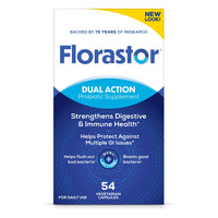 Thumbnail for Florastor Probiotics for Digestive and Immune Health, 54 Capsules, Probiotics for Women & Men, Helps Flush Out Bad Bacteria, Boosts The Good with Our Strain Saccharomyces Boulardii, Packaging May Vary
