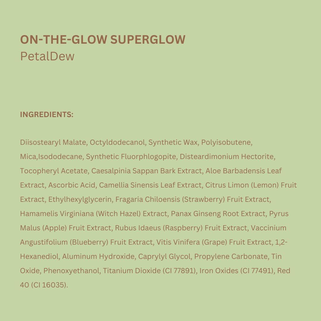 Pixi On-the-Glow SuperGlow | Shade PetalDew | Hydrating Highlighter Stick with Ginseng, Aloe Vera & Fruit Extracts | For Cheeks & Brow Bones | 19g / 0.6oz | Paraben-Free Luminous Natural Highlight