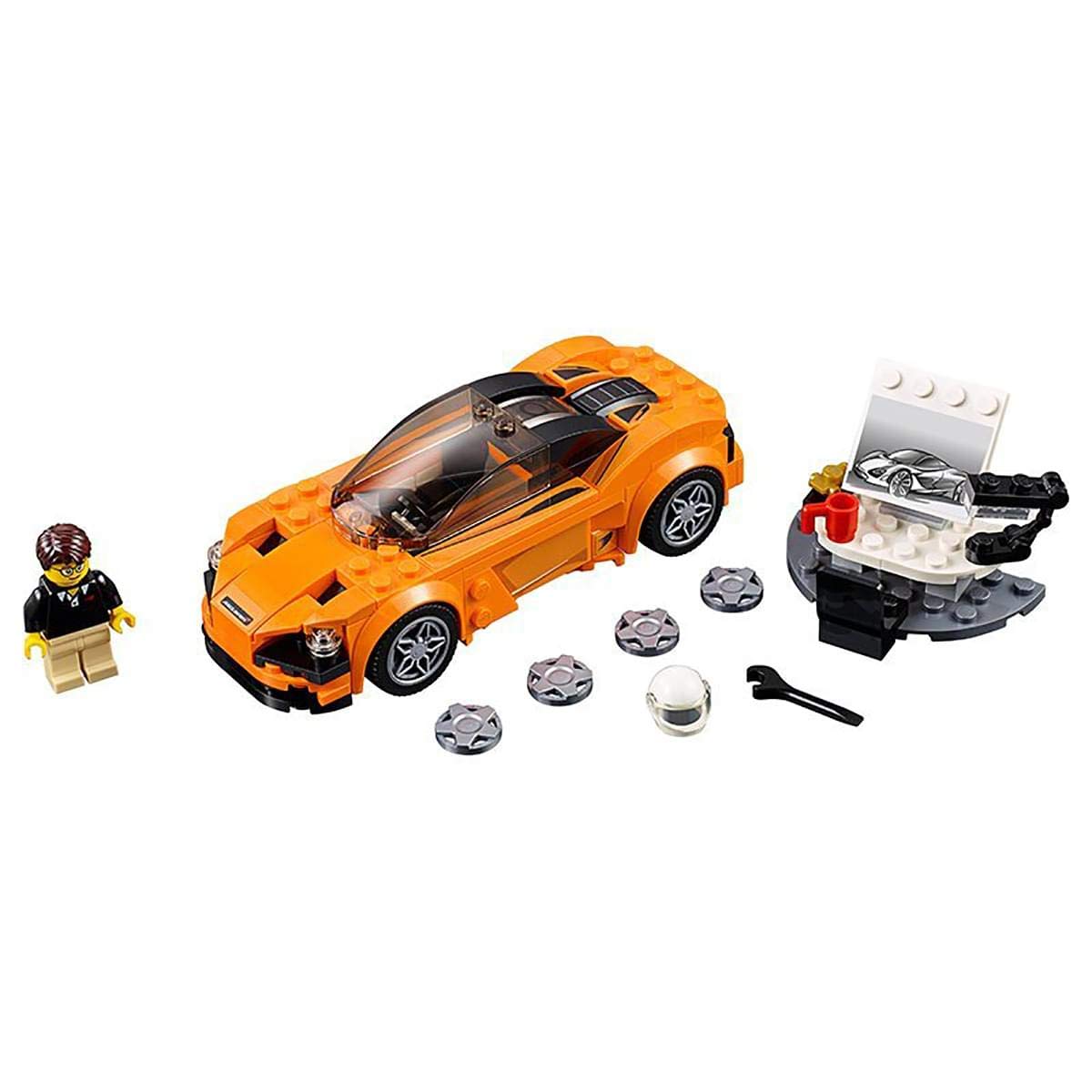 LEGO Speed Champions 6175271 75880 Speed Champions McLaren 720S Building Toy (161 Piece), Orange/Black, Multi