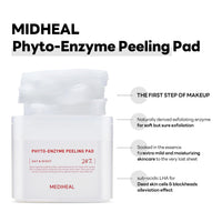 Thumbnail for MEDIHEAL Phyto Enzyme Peeling Gauze Pads - Vegan Face Resurfacing Pore Tightening with LHA & Papaya Enzymes - Exfoliating Pads, 90