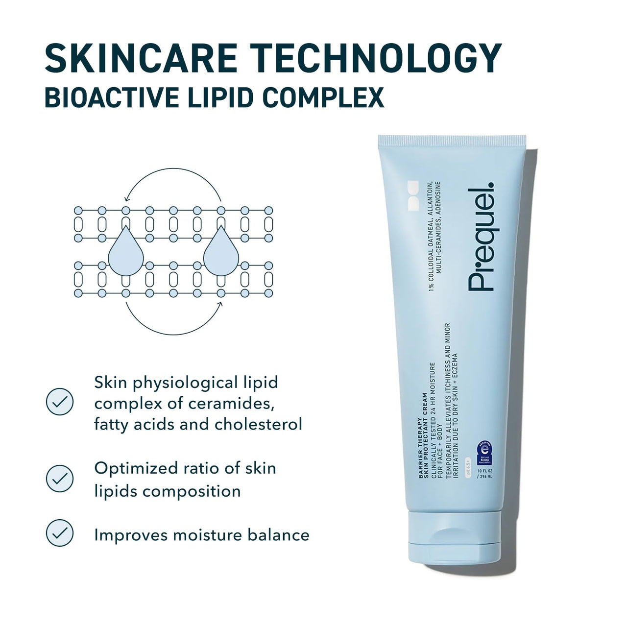 Prequel – Barrier Therapy Skin Protectant Cream for Face and Body – Advanced Skin Barrier Repair Moisturizer To Soothe Dry, Irritated Skin And Lock In Moisture – 2 Pack