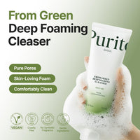 Thumbnail for PURITO From Green Deep Foaming Cleanser 150ml / 5.07 fl.oz, pH 5.5, plant-based, natural ingredients, cruelty-free, Vegan