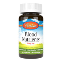 Thumbnail for Carlson - Blood Nutrients, 28 mg Iron, Blood Development, Iron Absorption & Optimal Wellness, 90 Capsules