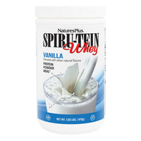 Thumbnail for NaturesPlus SPIRU-TEIN WHEY Shake, Vanilla - 1.05 lb - Whey Protein Powder - with Spirulina, Vitamins & Minerals - Gluten Free - 14 Servings