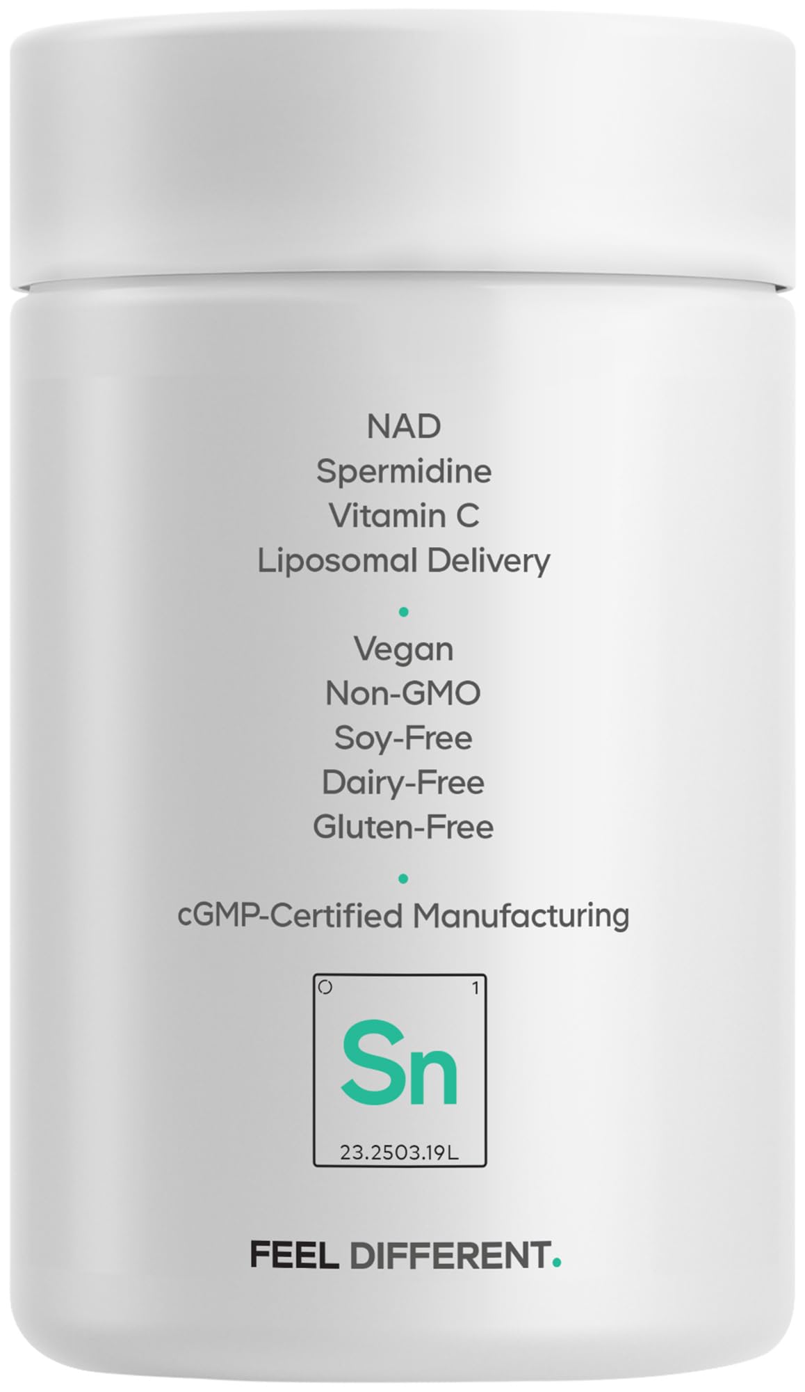 Codeage Liposomal Spermidine NAD+ Spermidine Supplement - 500 Mg NAD+ Vitamin C - Liposomal Delivery - Nicotinamide Adenine Dinucleotide Pills - 1 Capsule Per Serving - Vegan, Non-GMO - 30 Capsules
