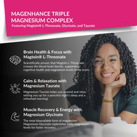 Thumbnail for Intelligent Labs MagEnhance Magtein Magnesium Complex Supplement L-Threonate with Magnesium Glycinate and Taurate, 90 Capsules