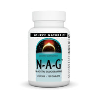 Thumbnail for Source Naturals N-A-G 250 mg N-Acetyl Glucosamine for Joint Support and Intestinal Lining - 120 Tablets