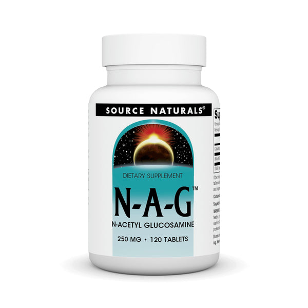 Source Naturals N-A-G 250 mg N-Acetyl Glucosamine for Joint Support and Intestinal Lining - 120 Tablets