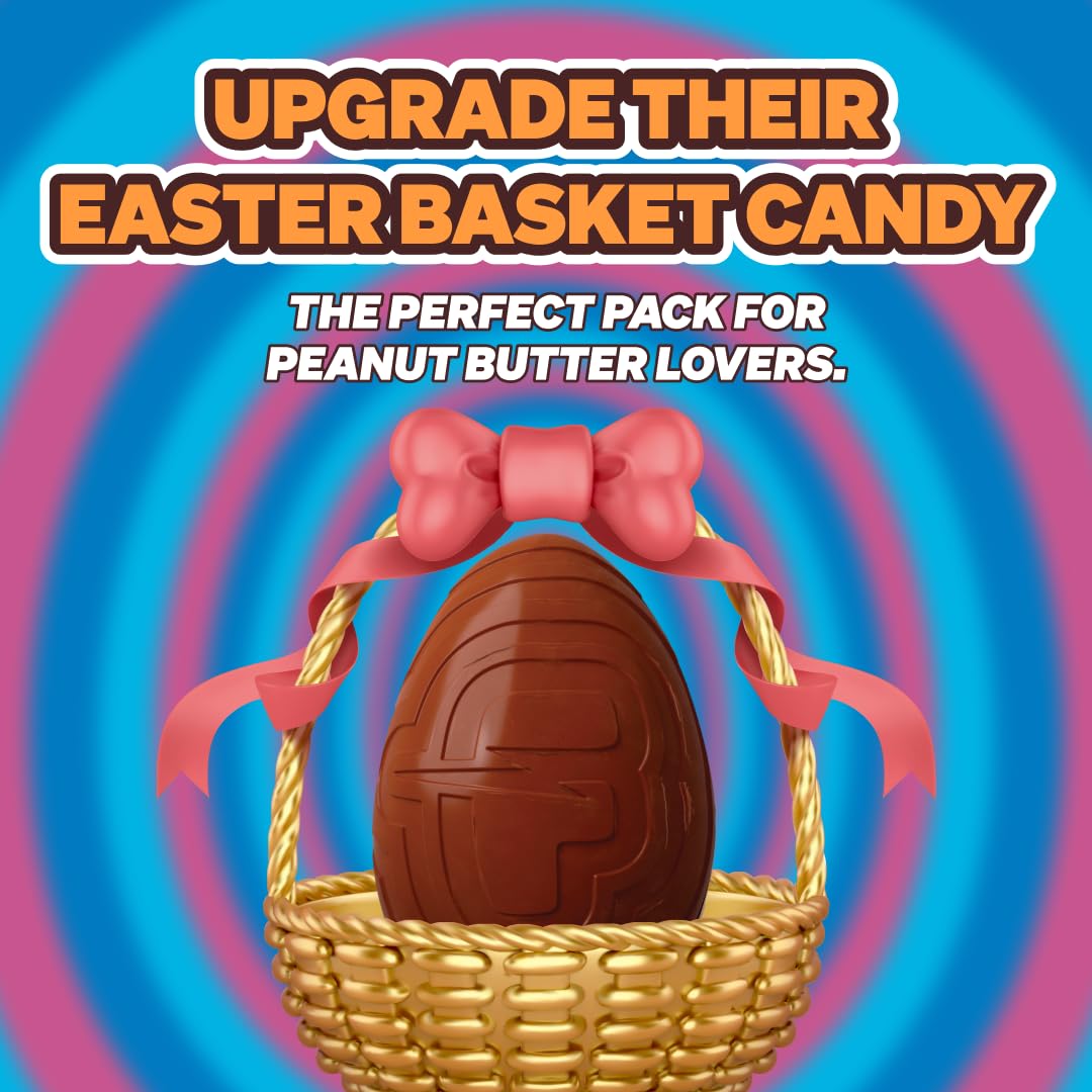 MrBeast Feastables Creamy Peanut Butter Eggs, Easter Limited Edition, 5 Count, Milk Chocolate with Peanut Butter Filling, 1.24oz Each