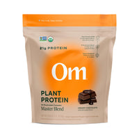Thumbnail for OM MUSHROOM SUPERFOOD Master Blend Vegan Protein – Organic Chocolate Plant Protein with 10 Mushrooms, Ashwagandha, BCAAs & B12 – Energy, Recovery & Immune Support – 1.2 lb (16 Servings)