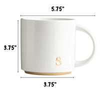 Thumbnail for COLLECTIVE HOME - Monogram Ceramic Mugs, 15 oz Golden Initial Coffee Cups, Elegant Alphabet Tea Mugs, Elegant Personalized Mug with Gift Box, Luxurious Cups for Office and Home (s)