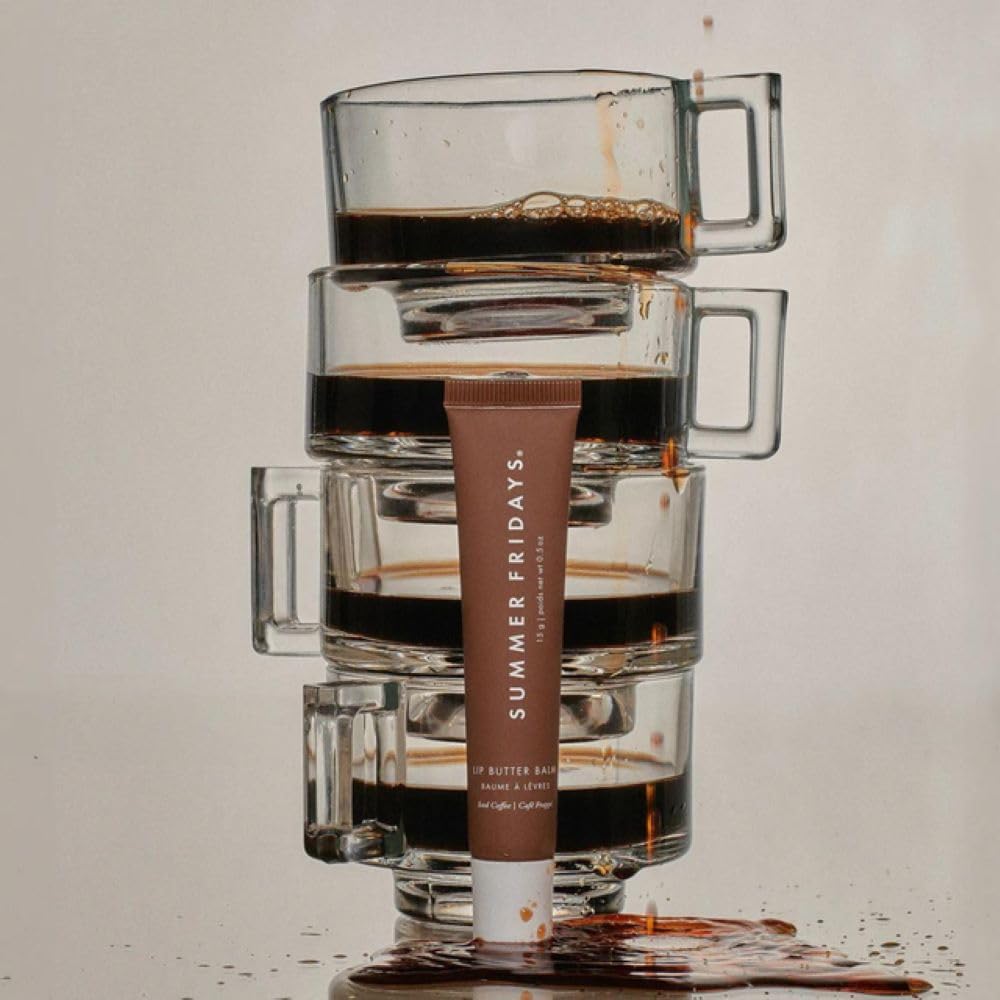 Summer Fridays Tinted Lip Butter Balm - Conditioning Vegan Lip Balm for Instant Moisture, Shine & Hydration - Sheer-Tinted, Soothing Skincare - Iced Coffee (.5 Oz)