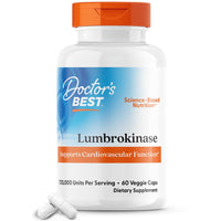 Thumbnail for Doctors Best Lumbrokinase, Supports Heart Function, 720,000 Units Per Serving, 60 Veggie Caps