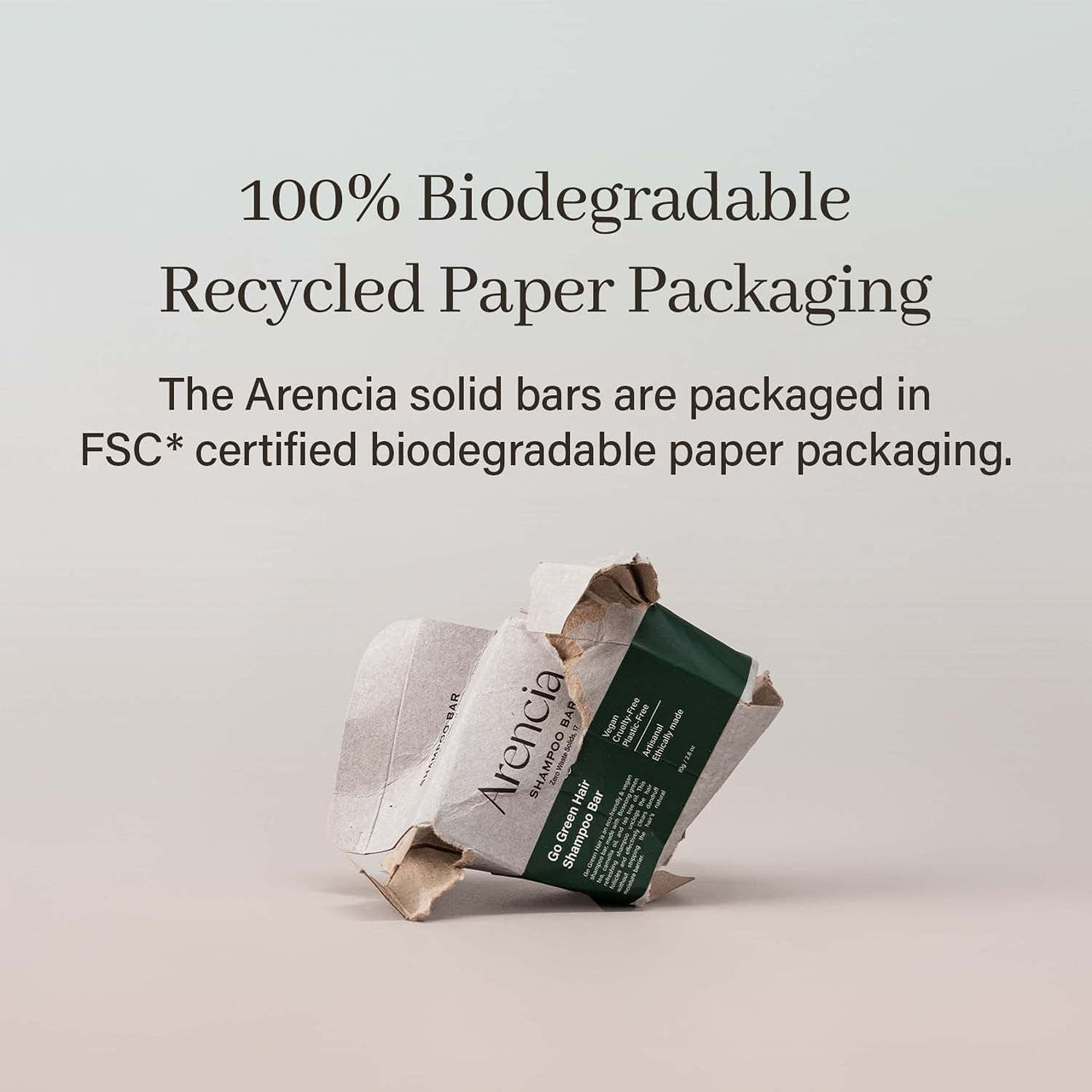 ARENCIA Go Green Tea Tree Shampoo Bar for Dandruff, Itchy Scalp, Normal to Oily hair – Refreshing Anti-dandruff, Vegan, pH balanced, Sulfate free, Eco friendly