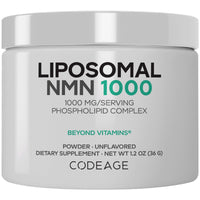 Thumbnail for Codeage Liposomal NMN 1000mg Powder Supplement - NMN 1000 mg Nicotinamide Mononucleotide NAD+ Precursor - Unflavored Powder - Liposomal Delivery - Non-GMO - 1.2 OZ