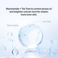 Thumbnail for IUNIK Tea Tree Relief Vegan Serum for Acne-Prone Skin - Non-Sticky & Lightweight Facial Ampoule with Centella Asiatica for Soothing, Calming, and Balancing - Korean Skincare 1.7 Fl Oz