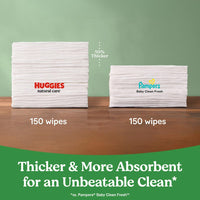 Thumbnail for Huggies Natural Care Sensitive Baby Wipes, Unscented, Hypoallergenic, 99% Purified Water, 1 Flip-Top Pack (56 Wipes Total)