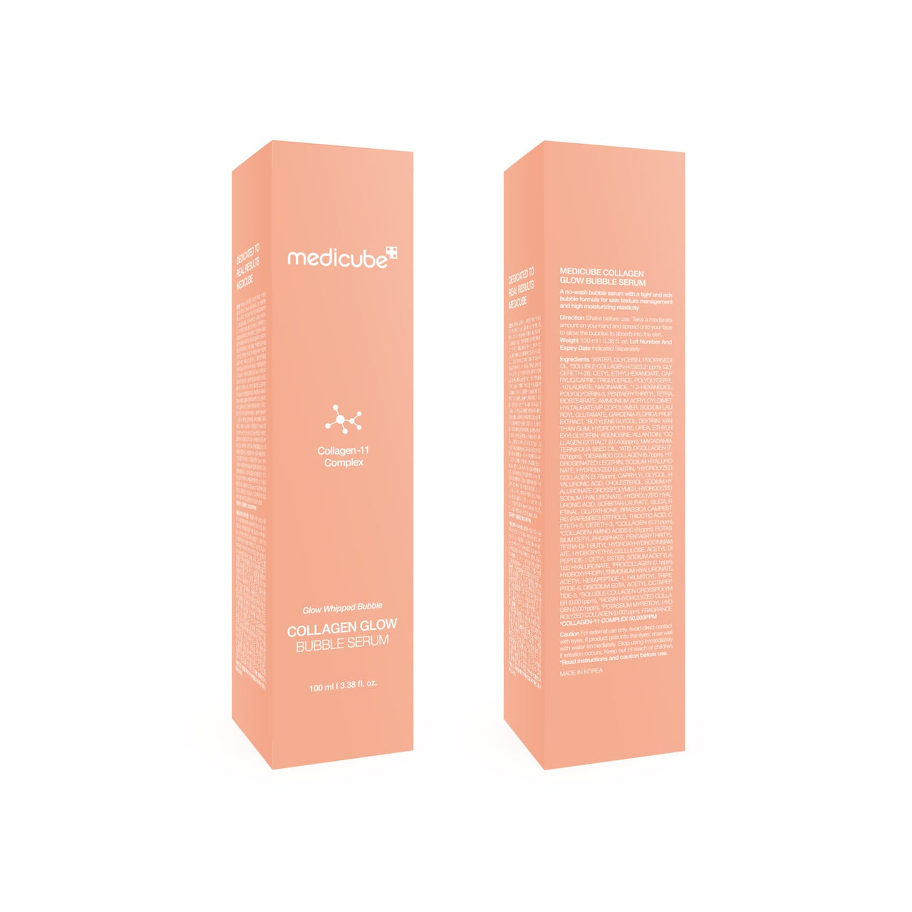 Medicube Collagen Glow Bubble Serum - Fast-Absorbing Bubble-Type Serum That Gives You 24H Glow & Lifted Look - Korean Skincare (3.38Fl.Oz.)