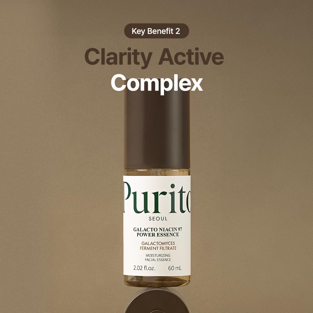 PURITO Galacto Niacin 97 Power Essence 2 fl.oz /92% galactomyces/fermented/Treatment essence/pore control