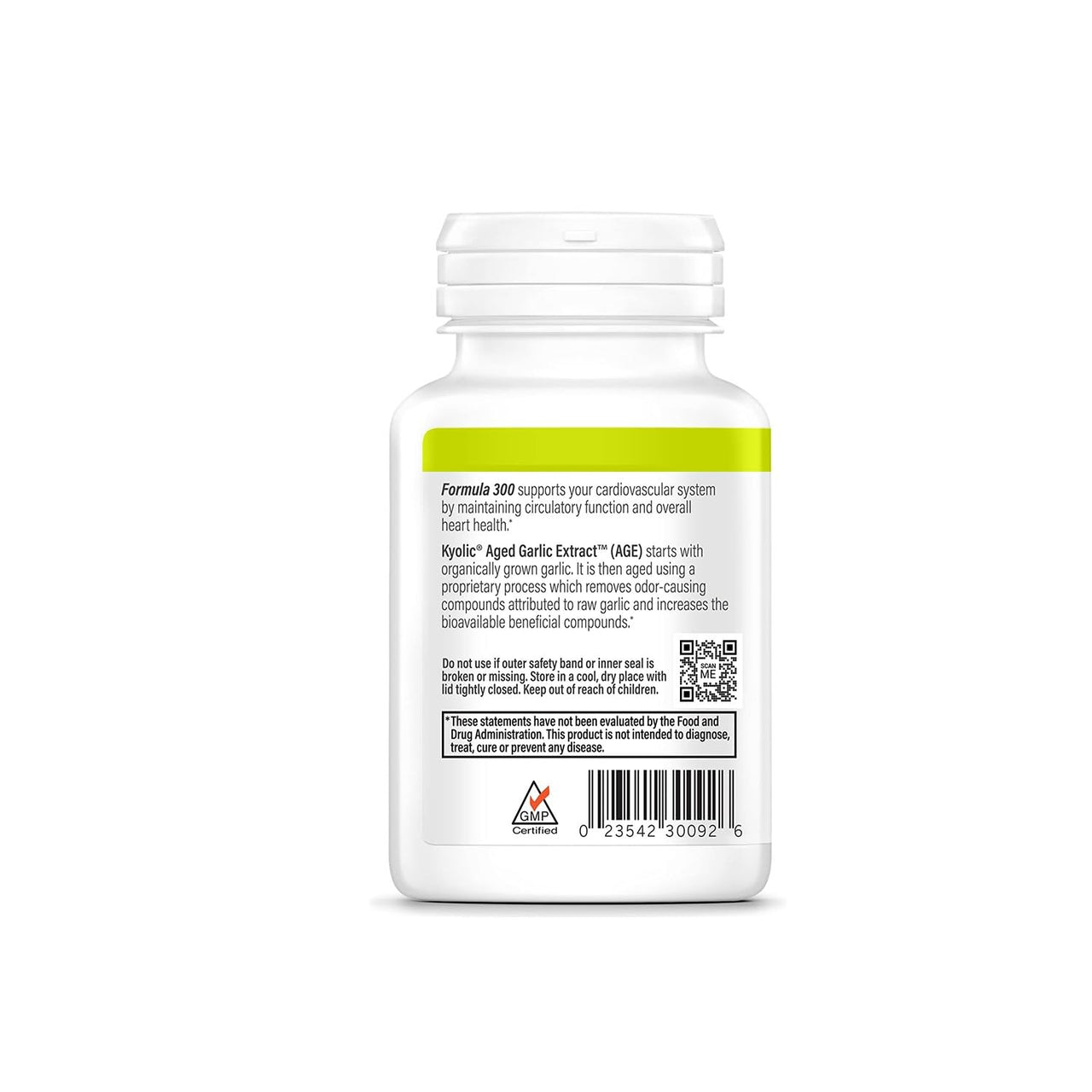 Kyolic Aged Garlic Extract Formula 300, Cardiovascular Health*, Vegan, 120 Capsules