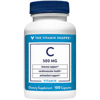 Thumbnail for The Vitamin Shoppe Vitamin C 500MG - Immune Support, Antioxidant Protection & Collagen Formation, Daily Vitamin (100 Capsules)