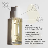 Thumbnail for OUAI Hair Oil - Hair Heat Protectant Oil for Frizz Control - Adds Shine and Smooths Split Ends - Color Safe Formula - Paraben, Phthalate and Sulfate Free (1.5 fl oz)