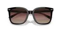 Thumbnail for Coach HC8381F Low Bridge Fit Sunglasses, Black/Transparent Blush/Brown Purple Grey Gradient, 56 mm