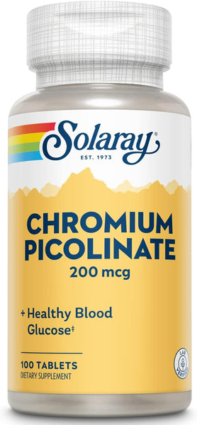 Solaray Chromium Picolinate 200 Mcg 100 Tabs