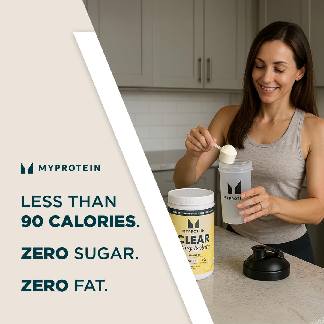 Myprotein Clear Whey Isolate Protein Powder, 35 Servings (1.9lbs) Lemonade, 20g Protein per Serving, Naturally Flavored Drink Mix, Daily Protein Intake for Superior Performance