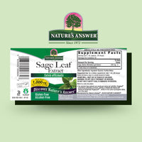 Thumbnail for Nature's Answer Alcohol-Free Sage Leaf, 1-Fluid Ounce Sage Liquid Extract Gluten Free Sage Extract Supplement