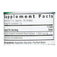 Thumbnail for Nature's Answer Dong Quai Womens Support Supplement - Female Hormonal Support, Female Wellness Supplement, Liquid Extract, Alcohol Free, Gluten Free, Kosher - 1 oz