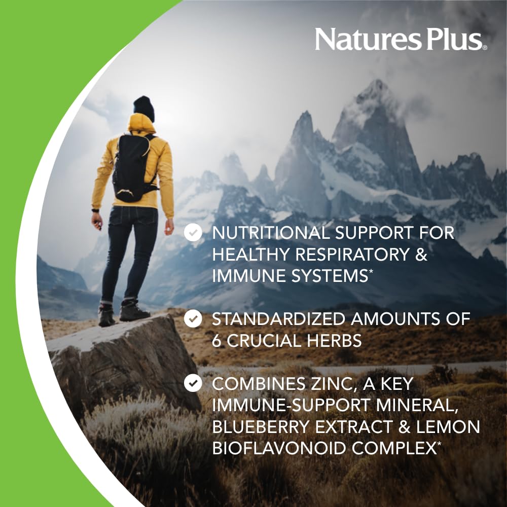 NaturesPlus Advanced Therapeutics Aller-7 Rx-Respiration - 60 Vegetarian Capsules - Supports Respiratory Wellness - Gluten-Free - 30 Servings