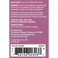 Thumbnail for The Vitamin Shoppe Organic Spirulina Blue-Green Microalgae Superfood 500 (200 Tablets)