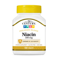 Thumbnail for 21st Century Niacin 500 mg Prolonged Release Tablets, 100 Count (27474)
