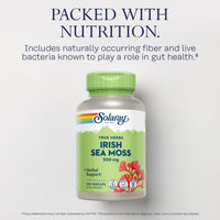 Thumbnail for SOLARAY Irish Sea Moss 500 mg Naturally Occurring Vitamins, Minerals, and Fiber Herbal Support for Gut Health and More - Vegan, Gluten Free, Lab Verified - 60 Day Guarantee - 100 Servings, 100 VegCaps