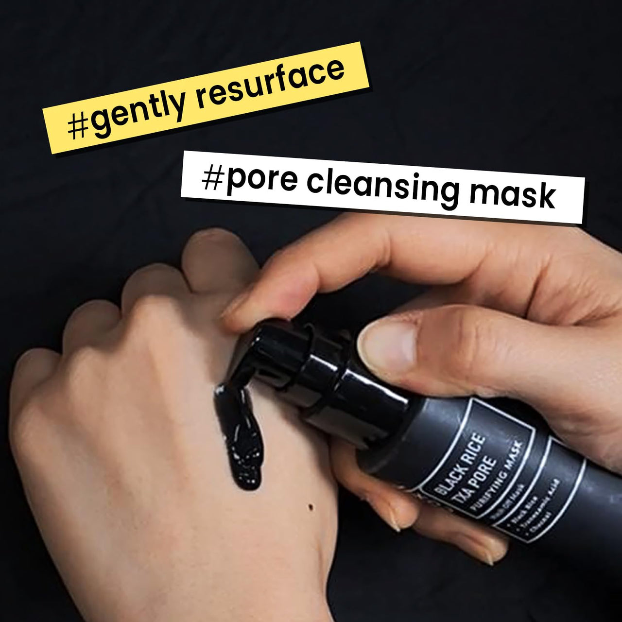 coxir BLACK RICE TXA PORE PURIFYING MASK l Tranexamic Acid, 3-in-1 Detox Serum Mask l Pore, Cleansing, Toning l Hydrating Wash Off Mask for Blackhead, Korean Skin Care[50ml/1.69 fl.oz]