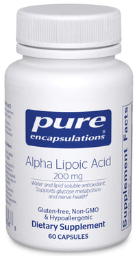 Thumbnail for Pure Encapsulations Alpha Lipoic Acid 200 mg - 200mg ALA - Liver & Antioxidant Support* - for Nerve Health & Carb Metabolism - Vegan & Non-GMO Supplement - 60 Capsules