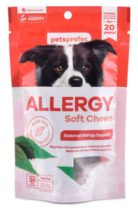 Thumbnail for Pets Prefer Allergy Soft Chews for Dogs, for Itchy Skin, Immune Support and Dog Allergy Support, Daily Supplement with Apple Cider Vinegar & Licorice Root, 60 Count