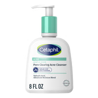 Thumbnail for Cetaphil Gentle Clear Pore Clearing Acne Cleanser, Foaming Gel Cleanser for Sensitive, Acne-Prone Skin, 8 Fl Oz Pump Bottle, 2% Salicylic Acid, Gently Exfoliates, Dermatologist Recommended Brand
