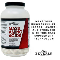 Thumbnail for Beverly International Mass Amino Acids, 500 Tabs. Use Pre-Post Workout, with Meals, Essential for Muscle Recovery and Repair. Complete Amino Acid Profile