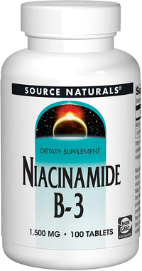 Thumbnail for Source Naturals Niacinamide 1500mg, 100 Tabs (2 Pack)